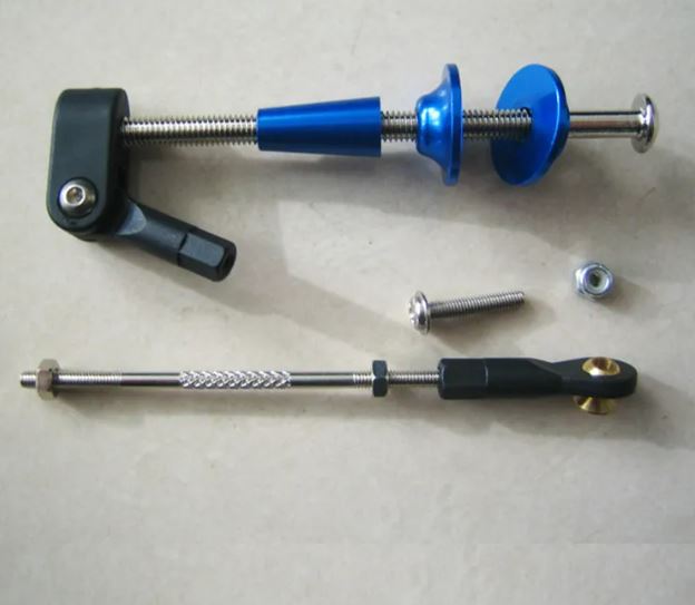 100CC Aluminum Adjustable Control Horn Assembly Dia 5.1 × L47mm