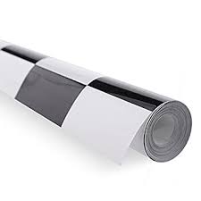 Premium Black & White Chequered Covering Film 1 meter