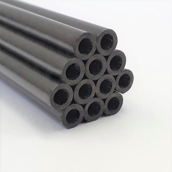 Pultruded Carbon Fiber Tube 12.0mm (OD) X 10.0mm (ID) X 1000mm (L)