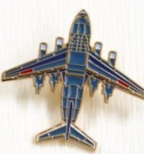 Metal Airplane Lapel Pin D113