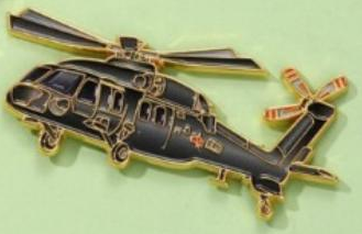 Metal Helicopter Lapel Pin D123