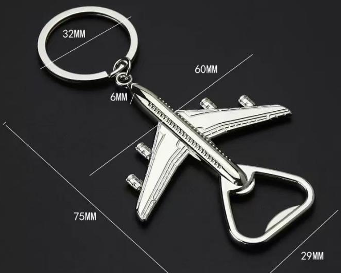 Metal Airplane Bottle Opener D6
