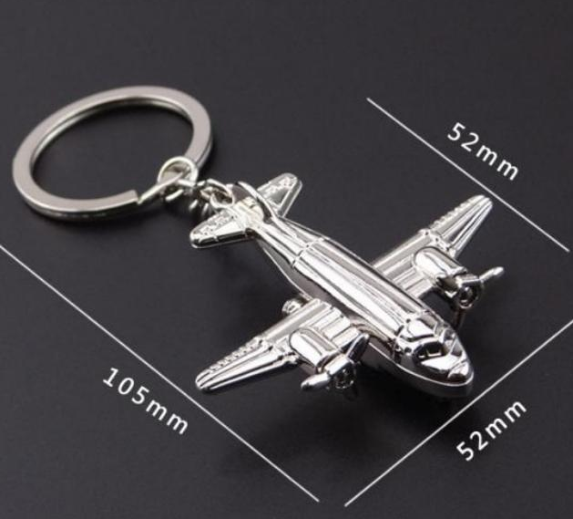 Metal Airplane Key Chain D9