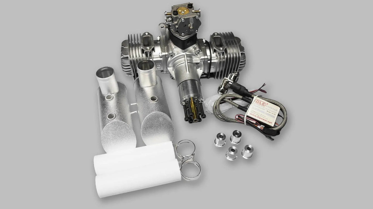 DLE 120 Twin Engine with Electronic Ignition and Muffler