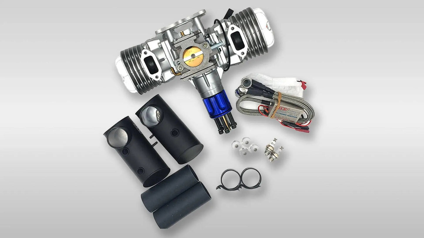 DLE-130cc Engine with Electronic Ignition and Muffler