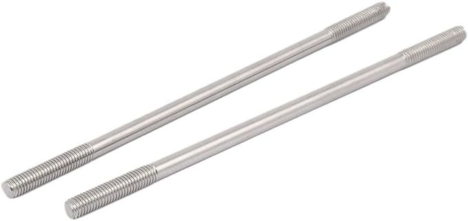 M2.5 x Dia 2 x 40mm Dual Threaded Push Rod 1pair