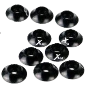 KUZA Anodized Aluminum Washer Black M3