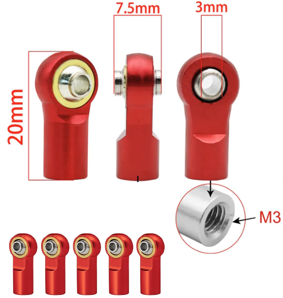 Ball Joint Aluminum M3 Pack of 5