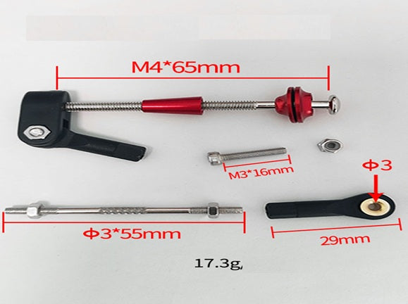 M4 Adjustable Control Horn Assembly Dia 4.1 × L65mm