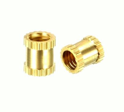 M5 x 4 mm Brass Heat set Threaded Round Insert Nut 10 Pcs