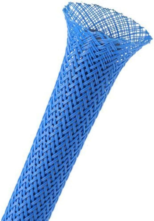 Braided Sleeve 6mm Blue 1 meter