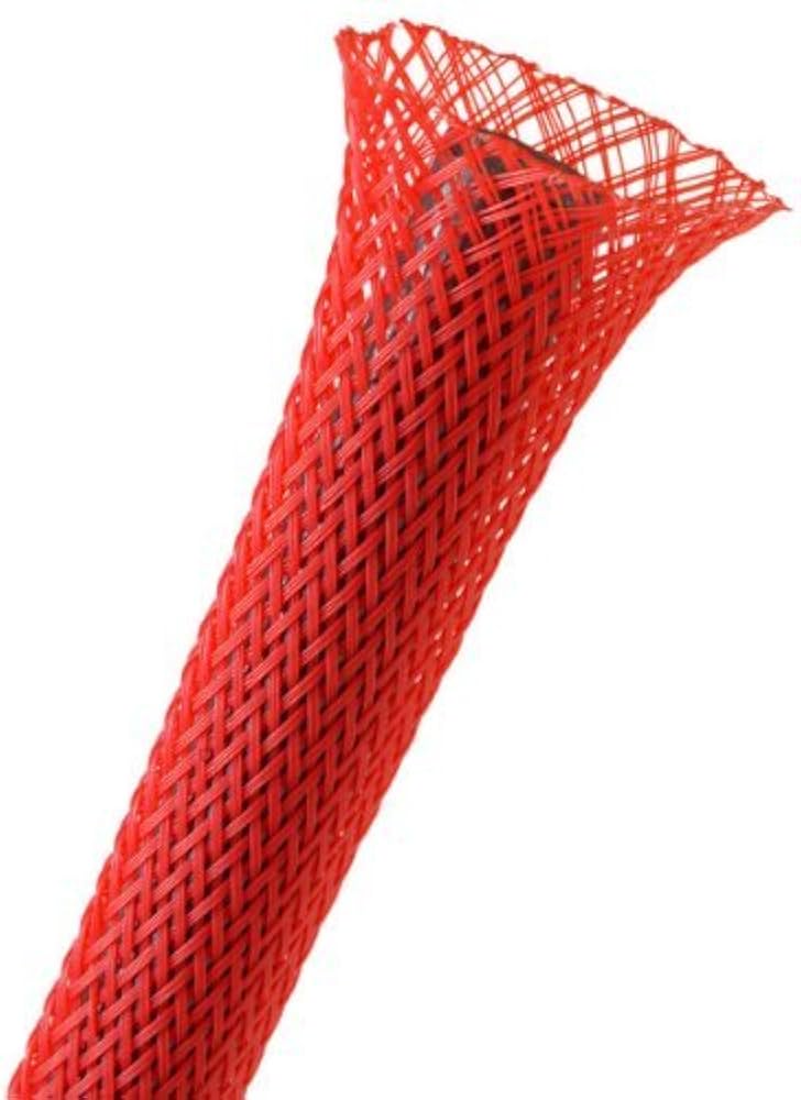 Braided Sleeve 6mm Red 1 meter