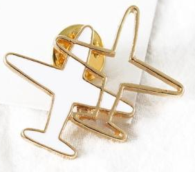 Metal Airplane Lapel Pin D101