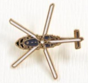 Metal Helicopter Lapel Pin D114