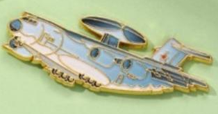 Metal Airplane Lapel Pin D122