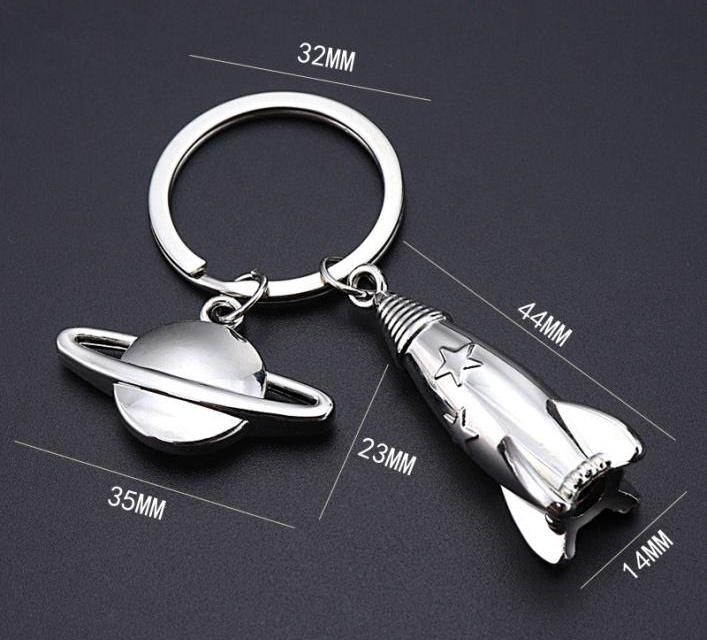 Metal Rocket Key Chain D3