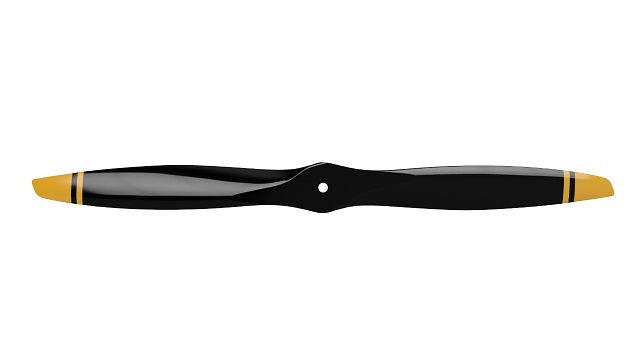 Wall Décor Wooden Propeller 4.5ft Black/Yellow