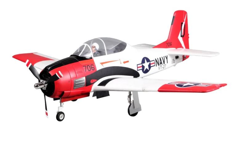 FMS 1400mm T-28D Trojan V4 Red with Reflex V2 PNP