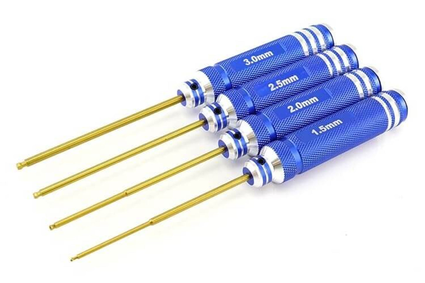 4PCS Hex Titanium Coated Driver set H1.5/H2.0/ H2.5/H3.0 Blue