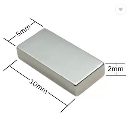 Neodymium Rectangle Magnets 10x5x2mm 1 Pair