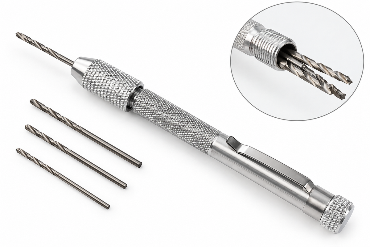 Pin Vise with 3 Drill Bits