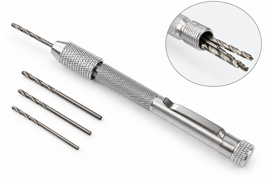 Pin Vise with 3 Drill Bits