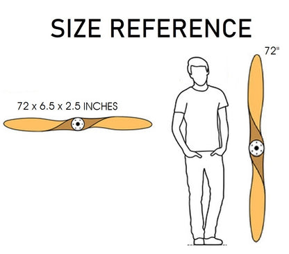 6' Wooden Propeller Yellow Tip