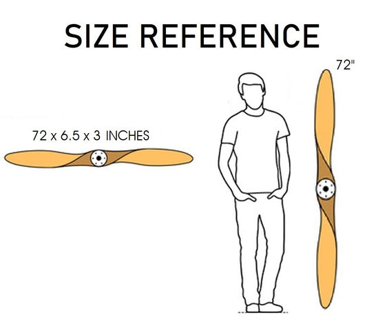 6' Wooden Propeller - Vintage Brown