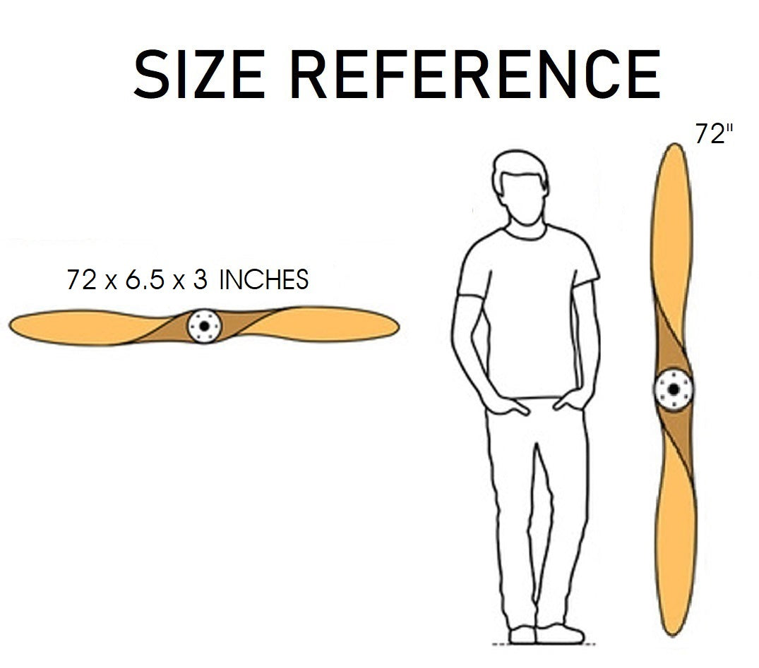 6' Wooden Propeller - Vintage Wood