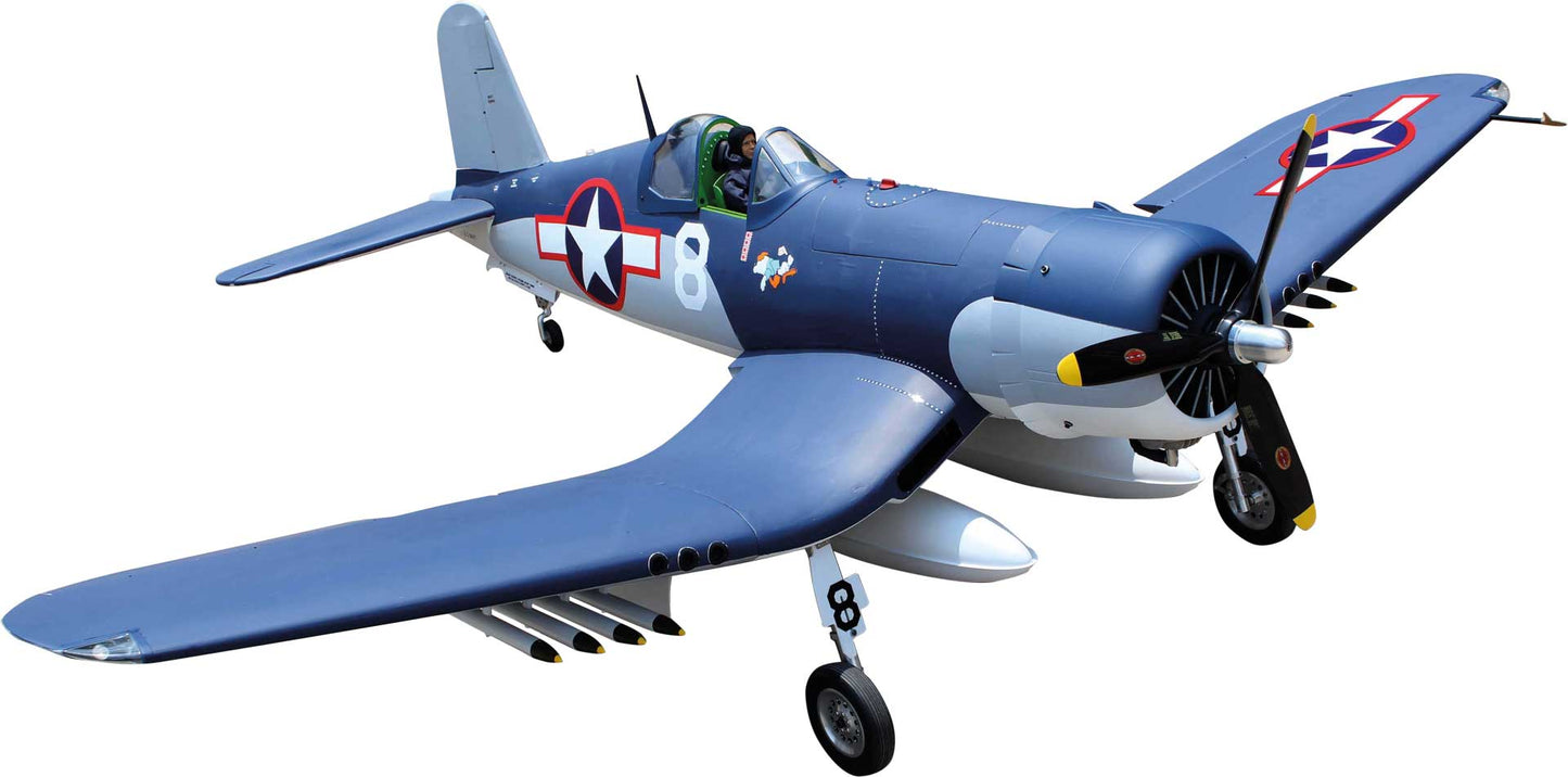 Seagull Giant Scale Corsair F4U Goodyear 50-60cc ARF 87"