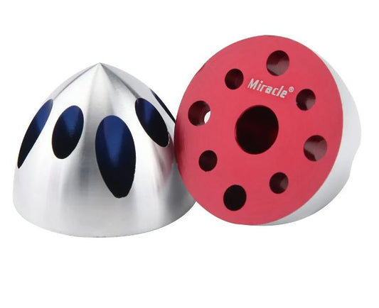 MIRACLE Aluminum Anodized Solid Spinner Dia 40mm Red