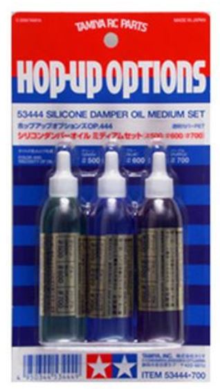 Tamiya 53444 (OP444) Silicone Damper Oil Medium Set (#500, #600, #700)