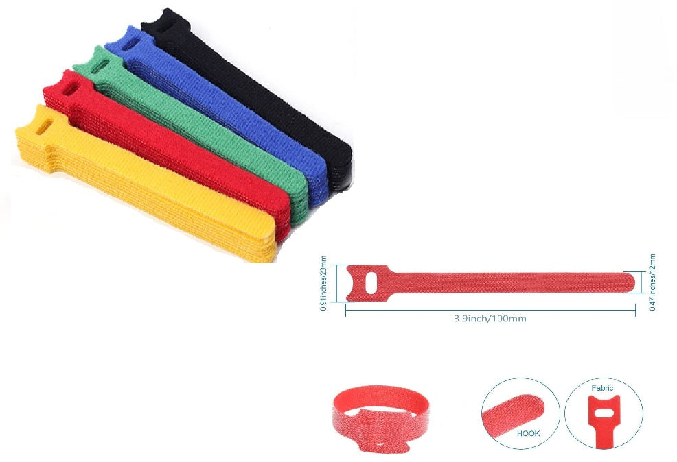 Velcro Cord Straps Cable Organizer Red