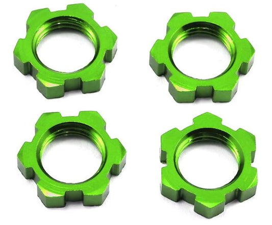 Traxxas Sledge/X-Maxx/E-Revo VXL 17mm Splined Wheel Nut (Green) (4)